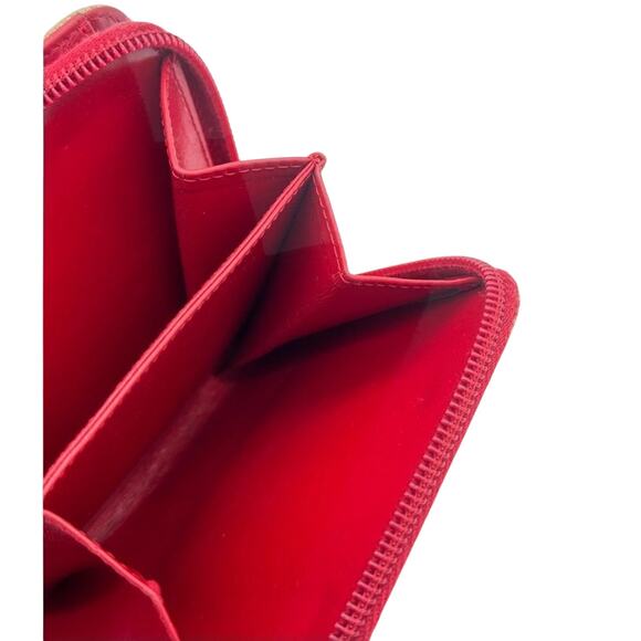 Prada Two Tone Wallet Purse in Canvas and Red Leather Mint Condition - Picture 11 of 16